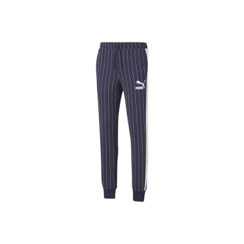 PUMA Pinstripe Casual Pants Men Tweed Blue