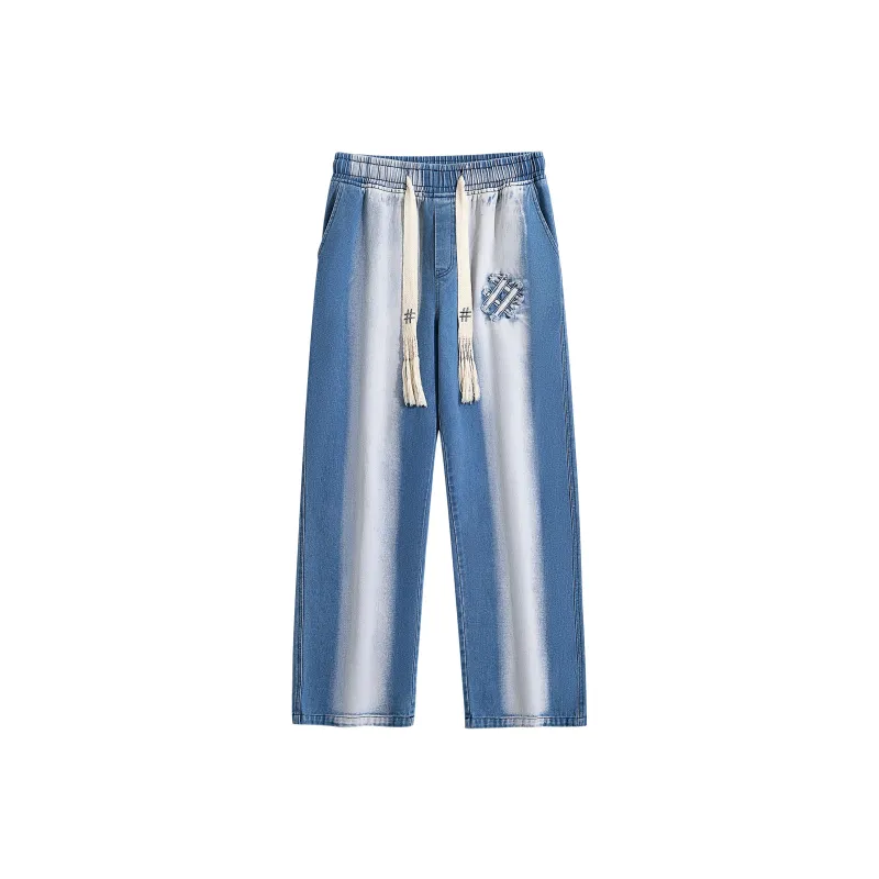 BEENTRILL Jeans Unisex Blue With White Lettering-0