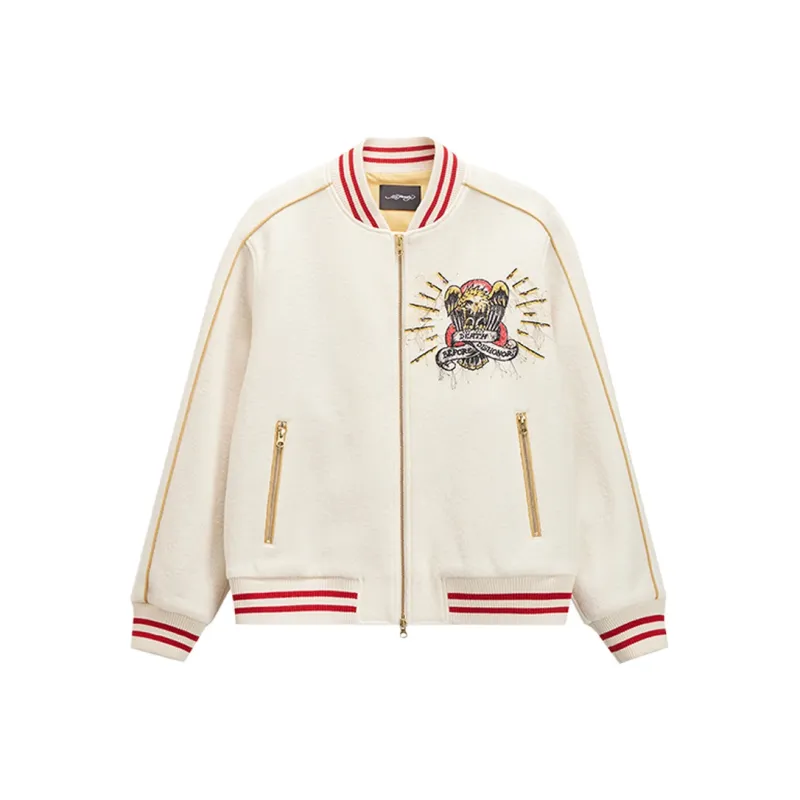 Ed Hardy Jackets Coats Men's Ivory White-0