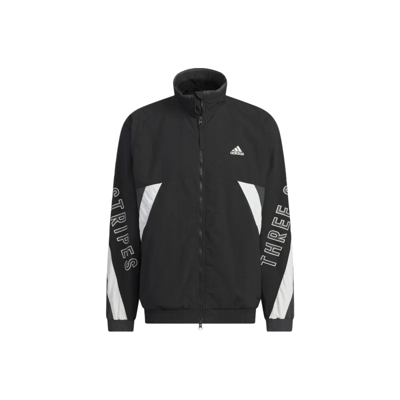 Adidas Wording Jackets Coats Unisex Black-0