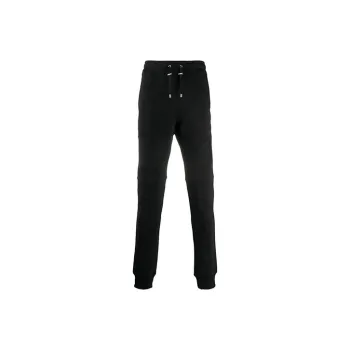 BALMAIN Organic Cotton Fitted Track Pants