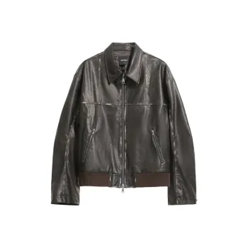 Silente Leather Jacket Unisex Dark Brown