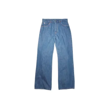 Acne Studios Mid Rise Loose Bootcut Rigid Denim Jeans