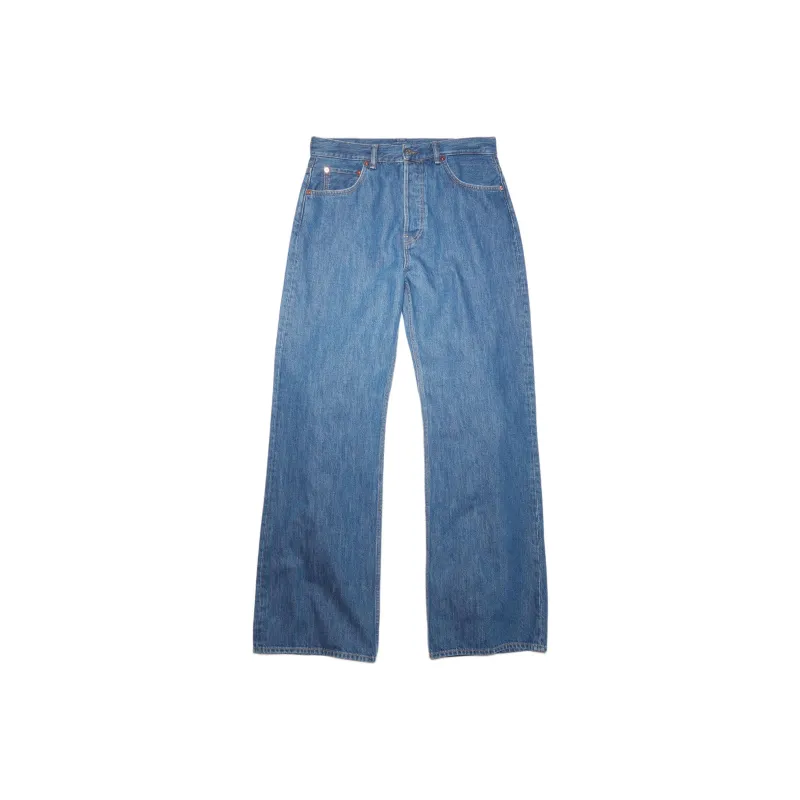Acne Studios Mid Rise Loose Bootcut Rigid Denim Jeans-0