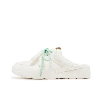 VITTORIO VENTURA German Army Style Low Top Casual Slippers Women's White