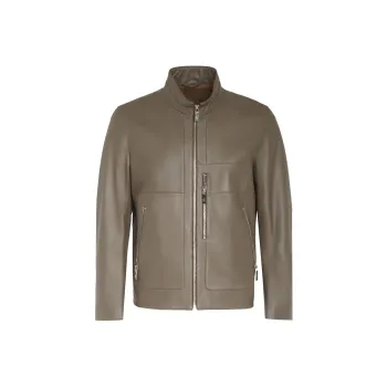LIU·JO UOMO Leather Jackets Men Light Brown