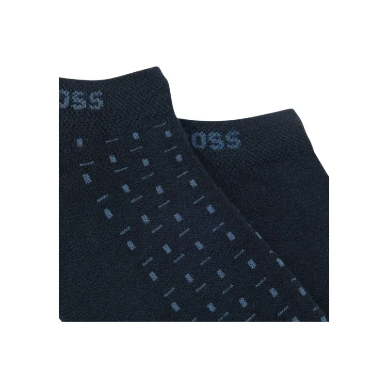 HUGO BOSS SS25 Ankle Socks Men's 2 Pack Dark Blue-1