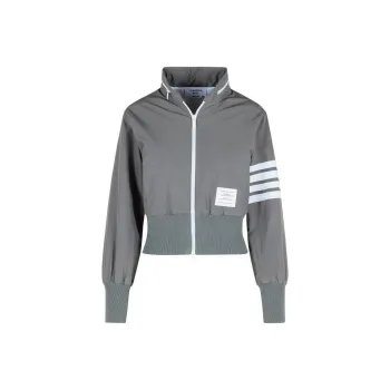 THOM BROWNE Zip Up Hooded Jacket