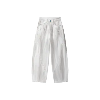 BLANC & ECLARE Luxury Streetwear Casual Scissor Pants Straight Fit Comfortable Draped Loose Fit Versatile Jeans Unisex