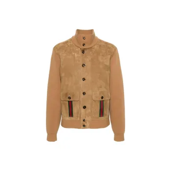 GUCCI Web Stripe detail Bomber Jacket