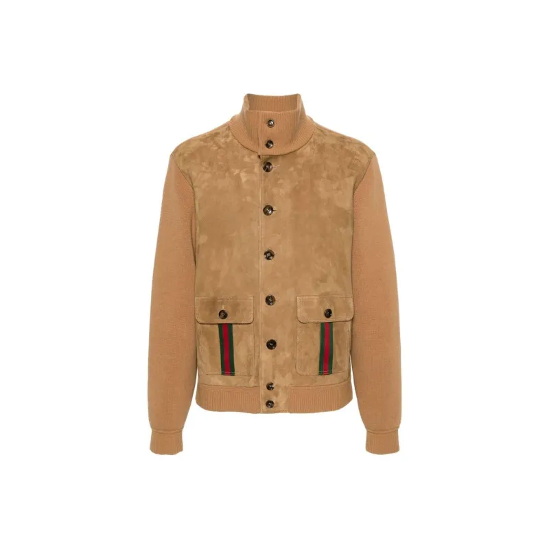 GUCCI Web Stripe detail Bomber Jacket-0