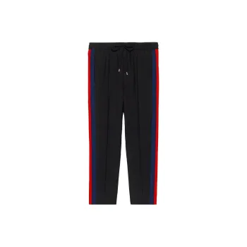 GUCCI Wool Cropped Pant With Stripe