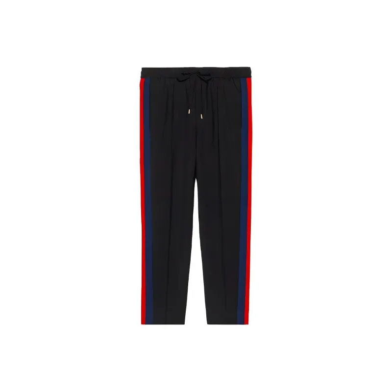 GUCCI Wool Cropped Pant With Stripe-0