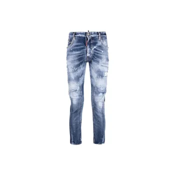 DSQUARED 2 Mid Rise Distressed Skinny Jeans