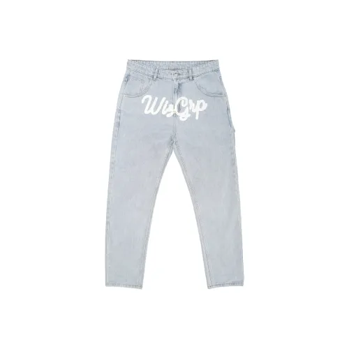 THEWIZBRAND Tapered Pants Jeans Unisex Extra Light Blue