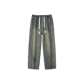 THREE-BODY Jeans Unisex Yellow Mud