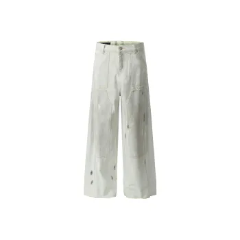 YINLEI Jeans Unisex White