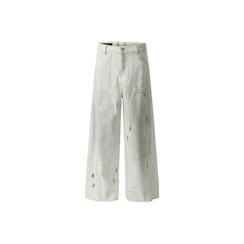 YINLEI Jeans Unisex White-0