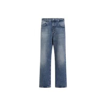 Givenchy Logo Plaque Straight Leg Jeans