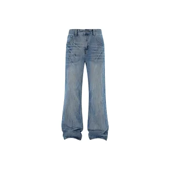 AWAKEN THE ROSE Jeans Unisex Vintage Blue