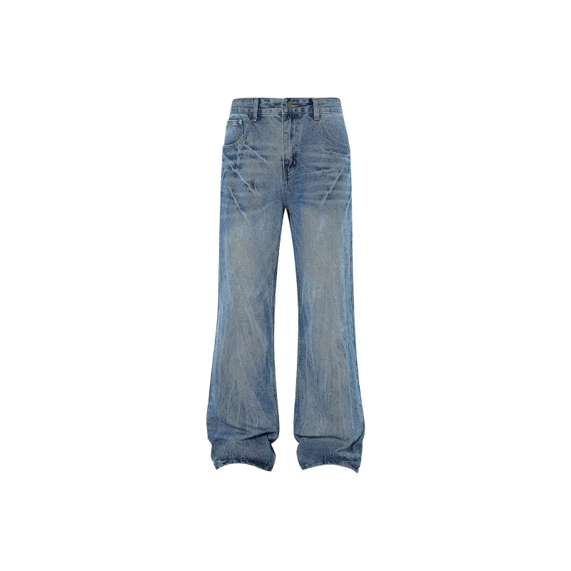 AWAKEN THE ROSE Jeans Unisex Vintage Blue-0