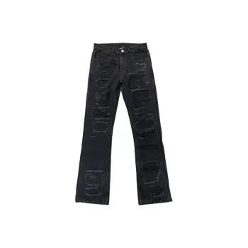 M26D Ripped Pants Jeans Unisex Black