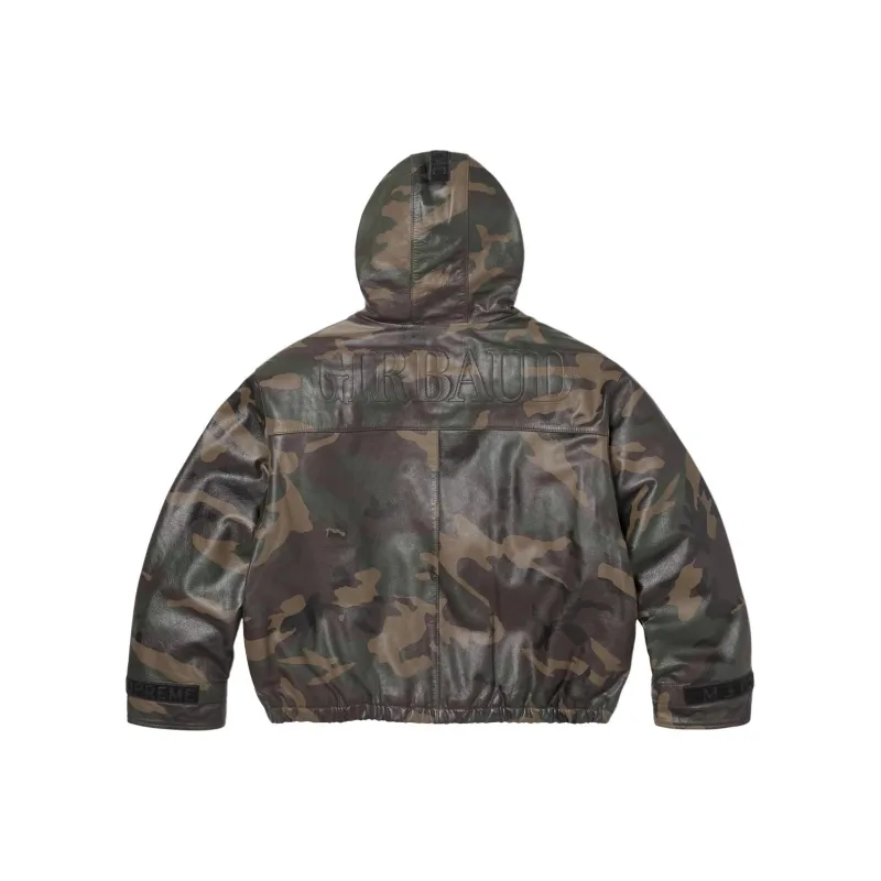 Supreme Marithé + François Girbaud Hooded Leather Flight Bomber Jacket-3