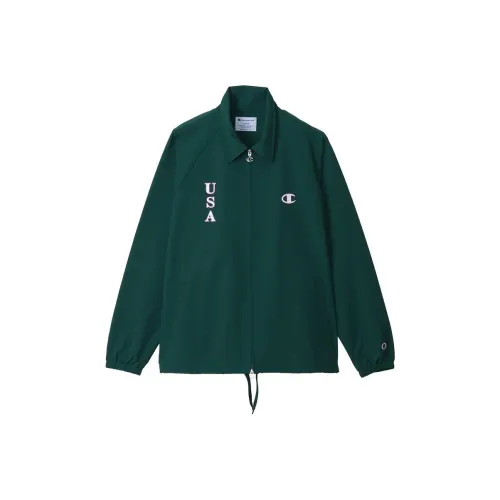 Champion FW24 Jackets Coats Unisex Dark Green