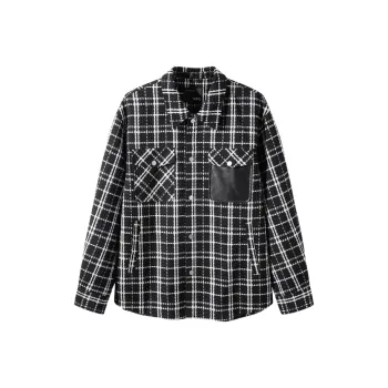 GXG Jackets Coats Men's Black White Plaid