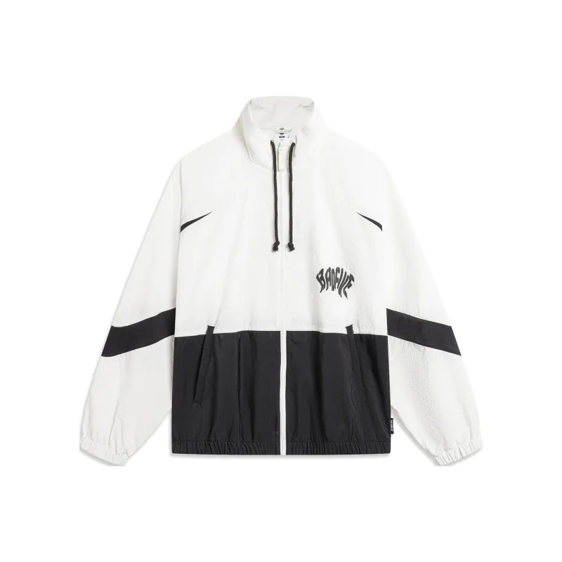 LiNing BadFive Trench Coat Men's Ivory Black-0