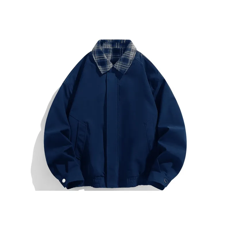 ADOONGA Jackets Coats Unisex Navy Blue-6