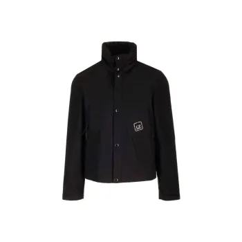 C.P.Company Logo Printed High Neck Jacket