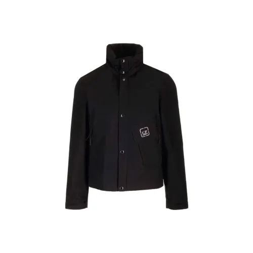 C.P.Company Logo Printed High Neck Jacket