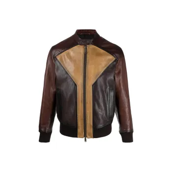 DSQUARED 2 Leather Jackets Men Brown