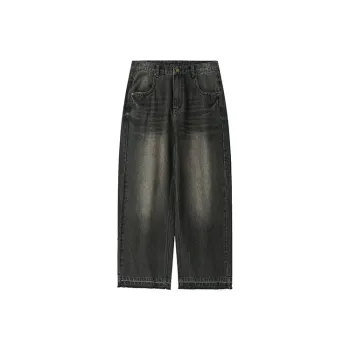 YOSHIYOYI Straight Jeans Men's Black