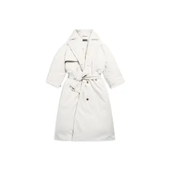 Balenciaga SS24 Trench Coat Loose Fit Style Unisex White
