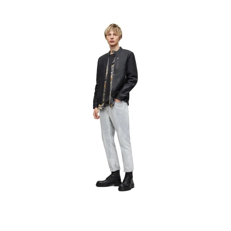 ALLSAINTS Leather Jackets Men Dark Navy-0