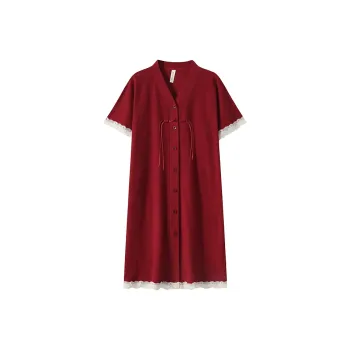 FENTENGCARE Nightgown Women's Red