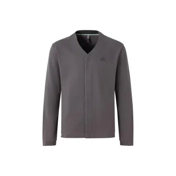 Adidas Business Casual Knit Cardigan Jackets Coats Men's Charcoal Gray