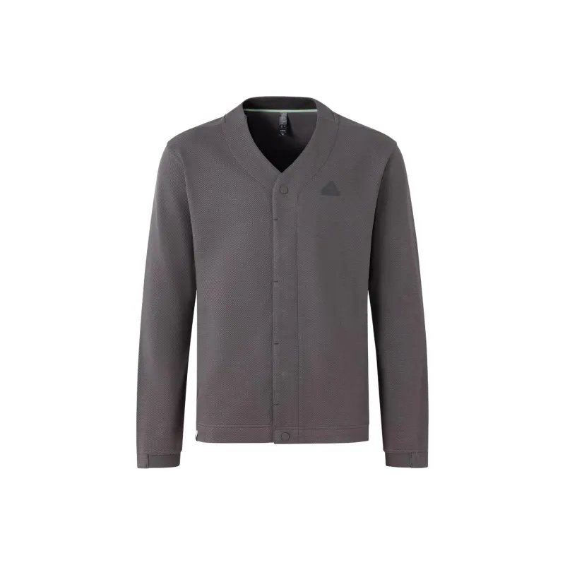Adidas Business Casual Knit Cardigan Jackets Coats Men's Charcoal Gray-0