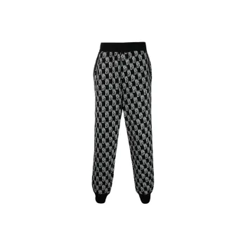 WE11DONE Logo Jacquard Knitted Trousers