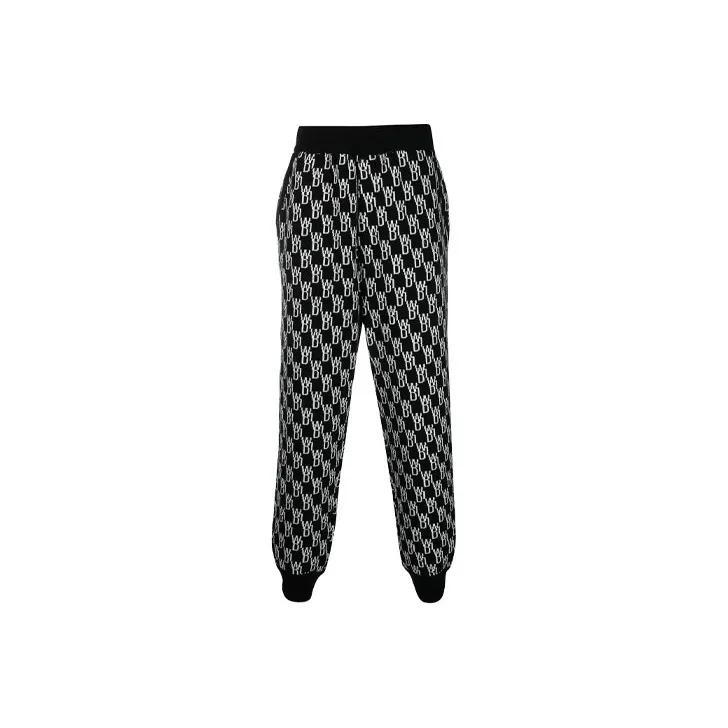 WE11DONE Logo Jacquard Knitted Trousers-0