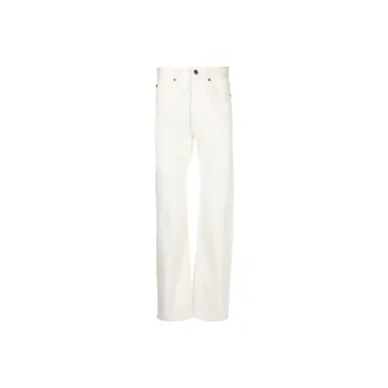 FERRAGAMO Logo-patch Mid-rise Straight-leg Jeans