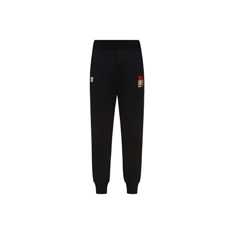 EVISU Knitted Sweatpants Men Black-0