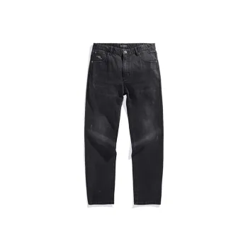 PEACEBIRD MEN Jeans Men Dark Gray 1 Slim Fit With Cuffed Ankles