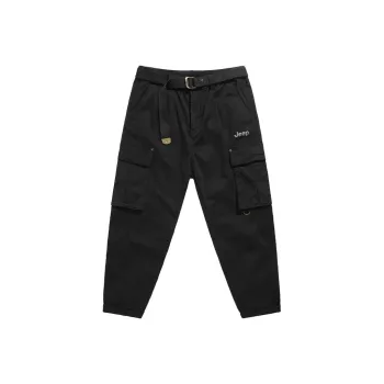 Jeep Large Pocket Loose Fit Mid-Rise Cargo Pants Unisex