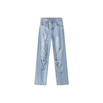 BLANC & ECLARE Cleanfit Draped Height Increasing Casual Loose Fit Jeans Unisex