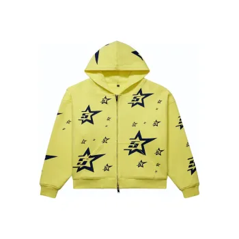 Sp5der Double Layer 5 Star Zip Hoodie