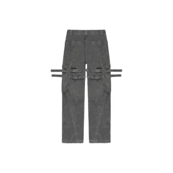 UPGREATED Cargo Pants Unisex Washed Gray