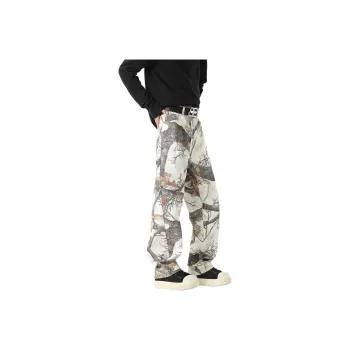 COMOWA Jeans Unisex White Maple Leaf